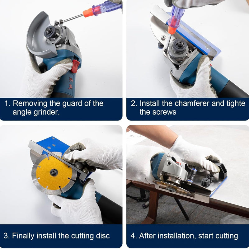 Angle Grinder Stand for Tile 45°Chamfer Cutting
