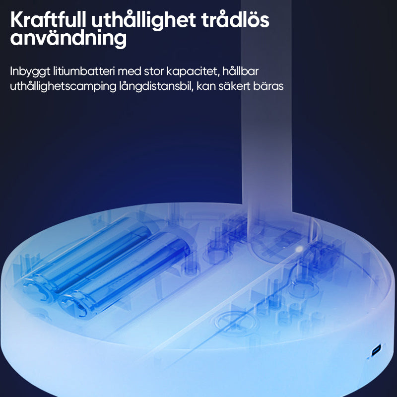 Teleskopisk fällbar fläkt