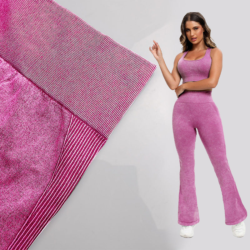 Solid Color Flare Leg Yoga Pants