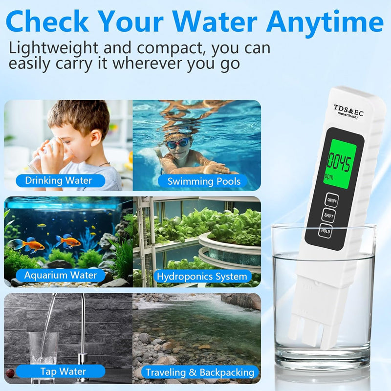 Digital Water Quality Tester for TDS, EC and Temperature