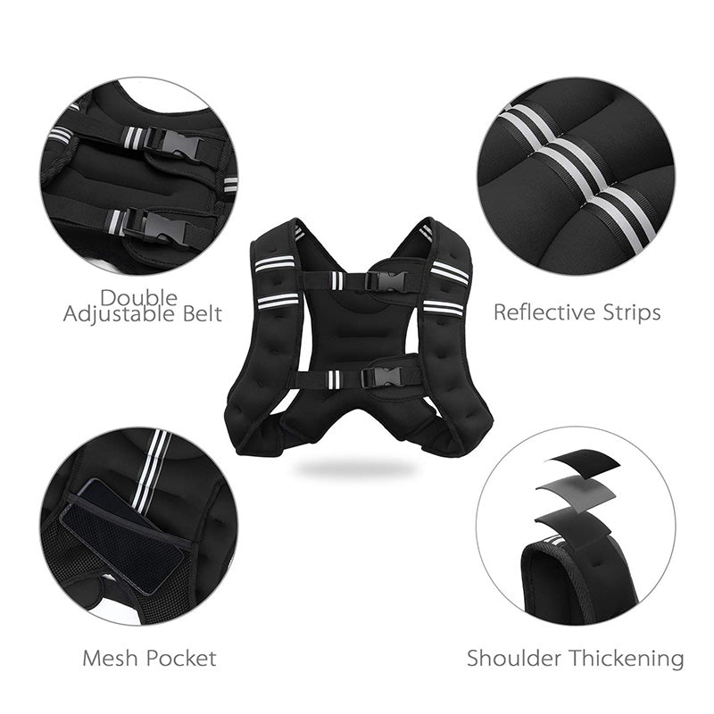 3KG(6.61 lb) Weighted Vest with Reflective Stripe