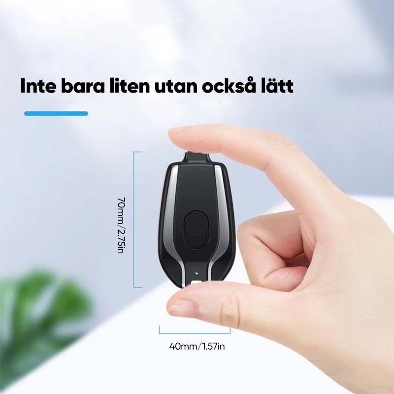 Powerbank med nyckelring