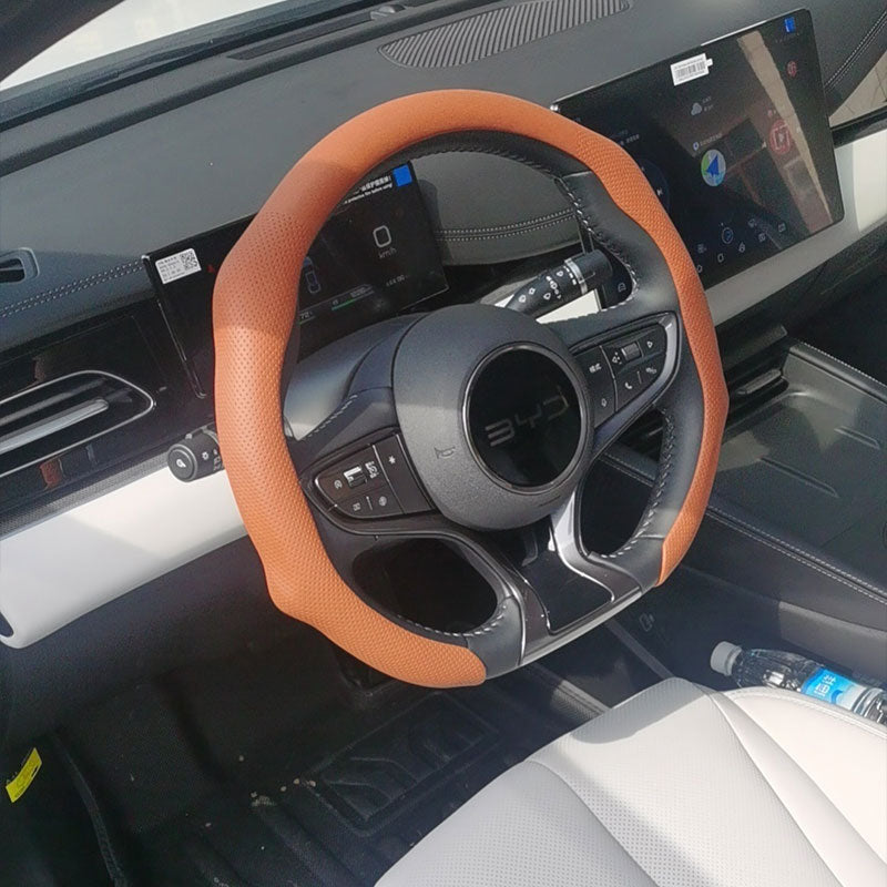 Leather Steering Wheel Cover
