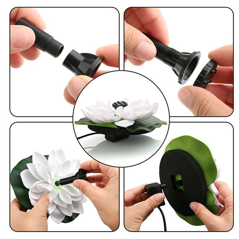 Lotusformad solfontändamm dekorativ