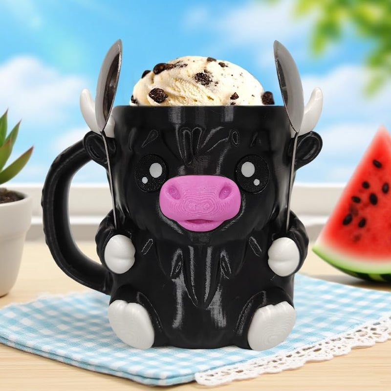 Highland Cow Ice Cream Pint Holder