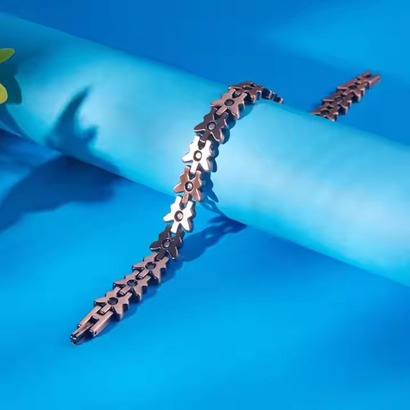 Red Copper Magnetic Butterfly Bracelet