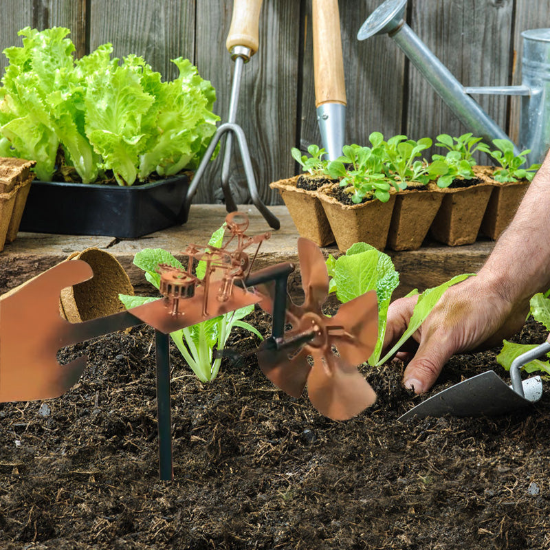 Handmade Metal Drummer Windmill