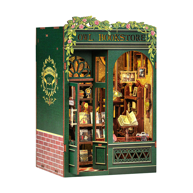 DIY Book Nook Kit - Miniature 3D Wooden Library Model