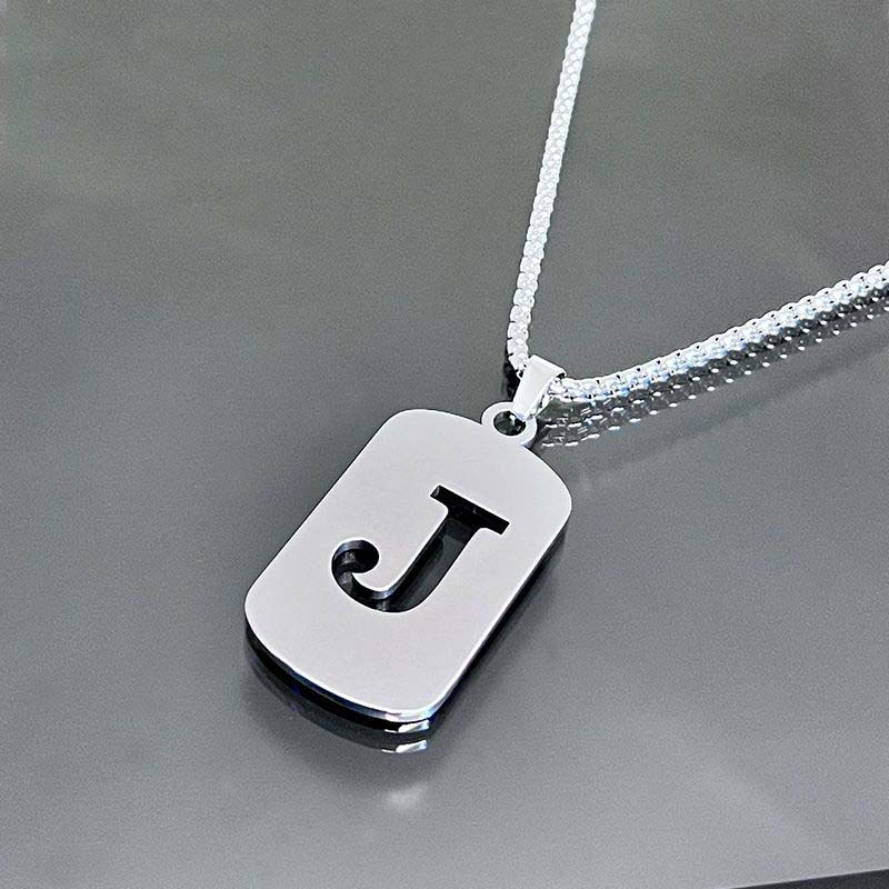 Hollow letter necklace