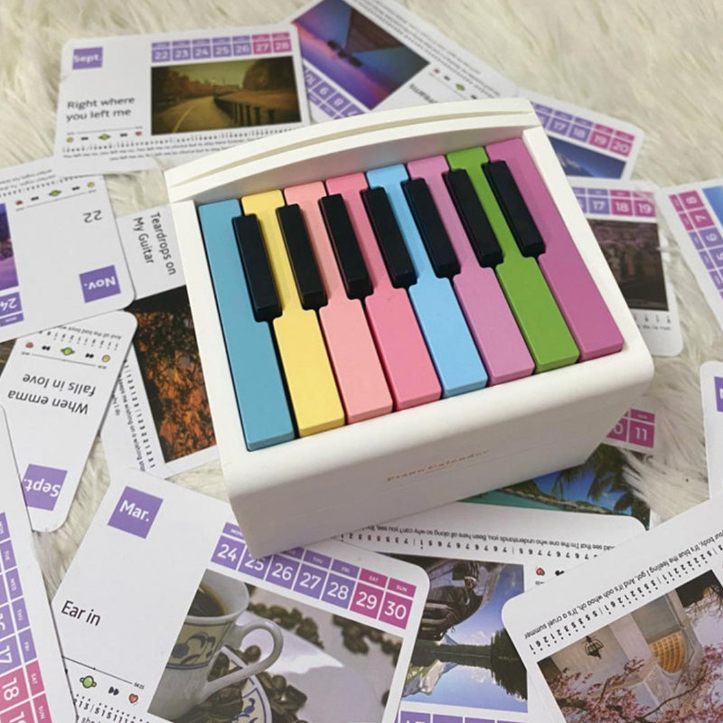 Piano Calendar 2025 with Music Lyrics