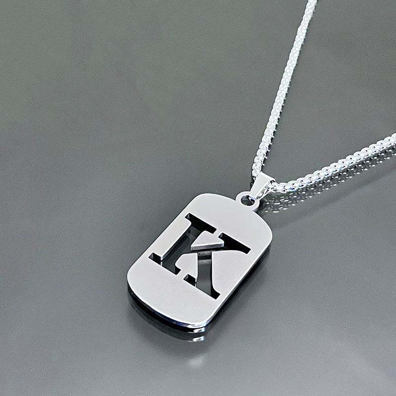 Hollow letter necklace