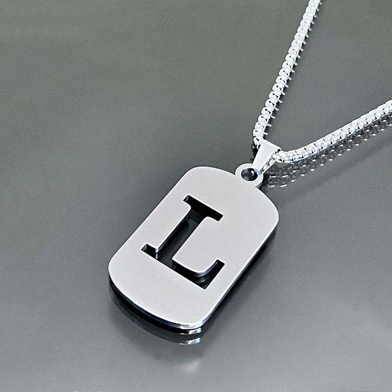 Hollow letter necklace