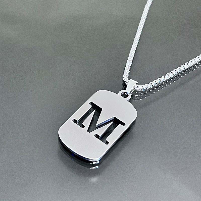 Hollow letter necklace