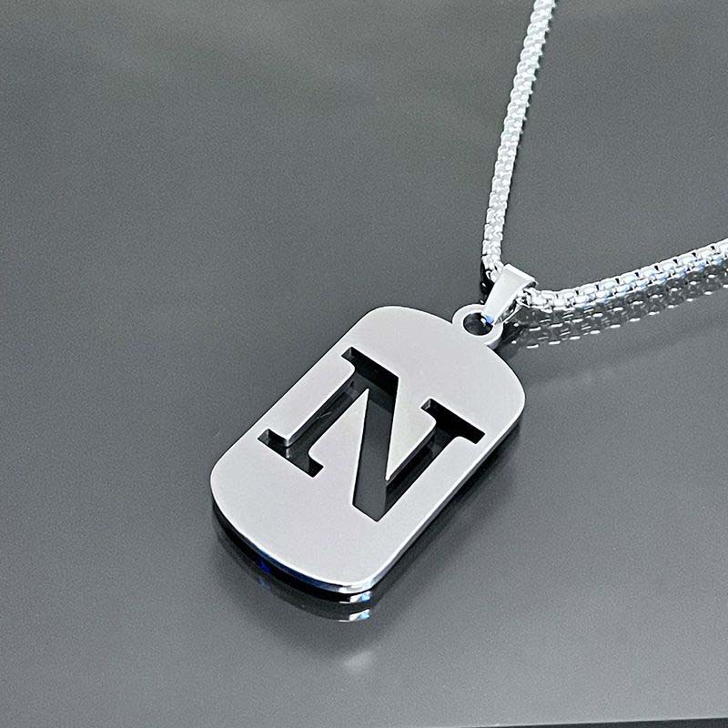 Hollow letter necklace