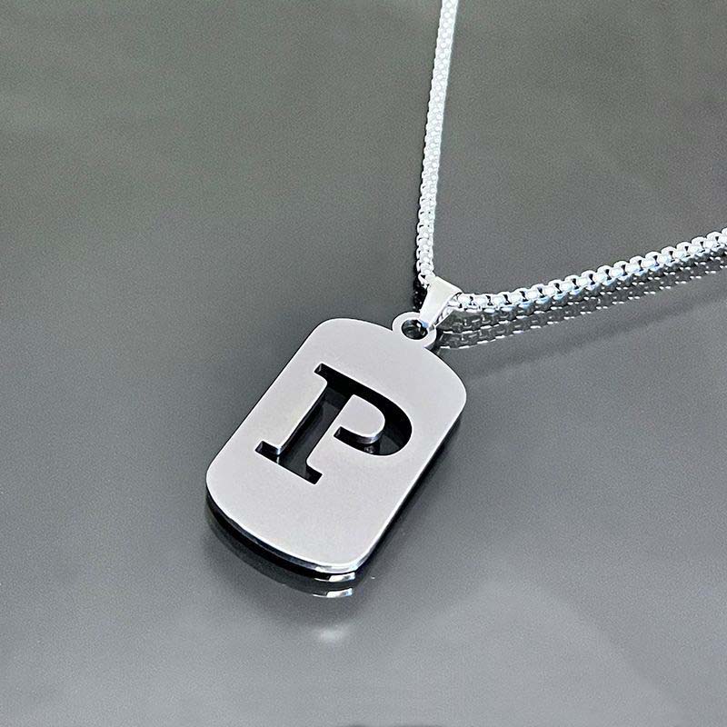 Hollow letter necklace