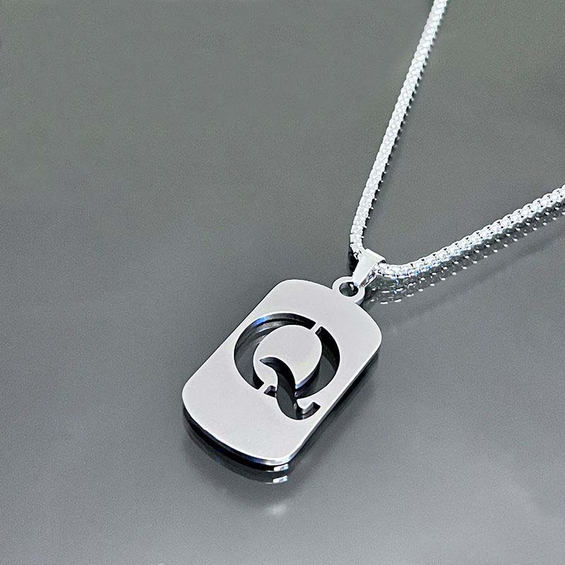 Hollow letter necklace