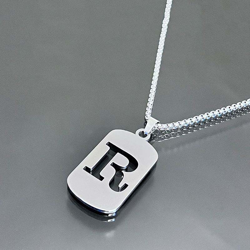Hollow letter necklace