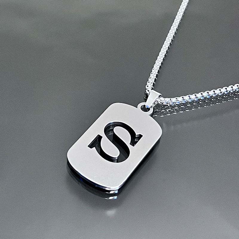 Hollow letter necklace
