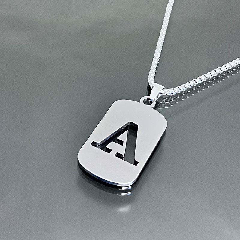 Hollow letter necklace