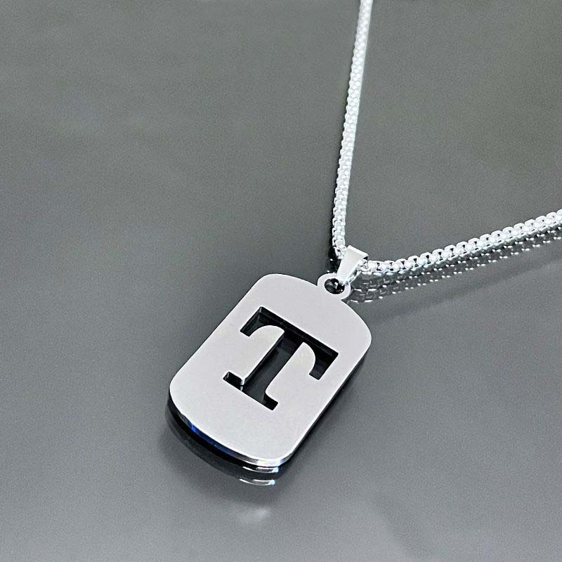 Hollow letter necklace