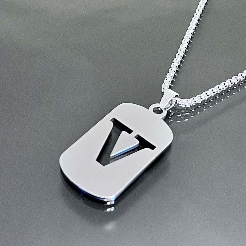 Hollow letter necklace