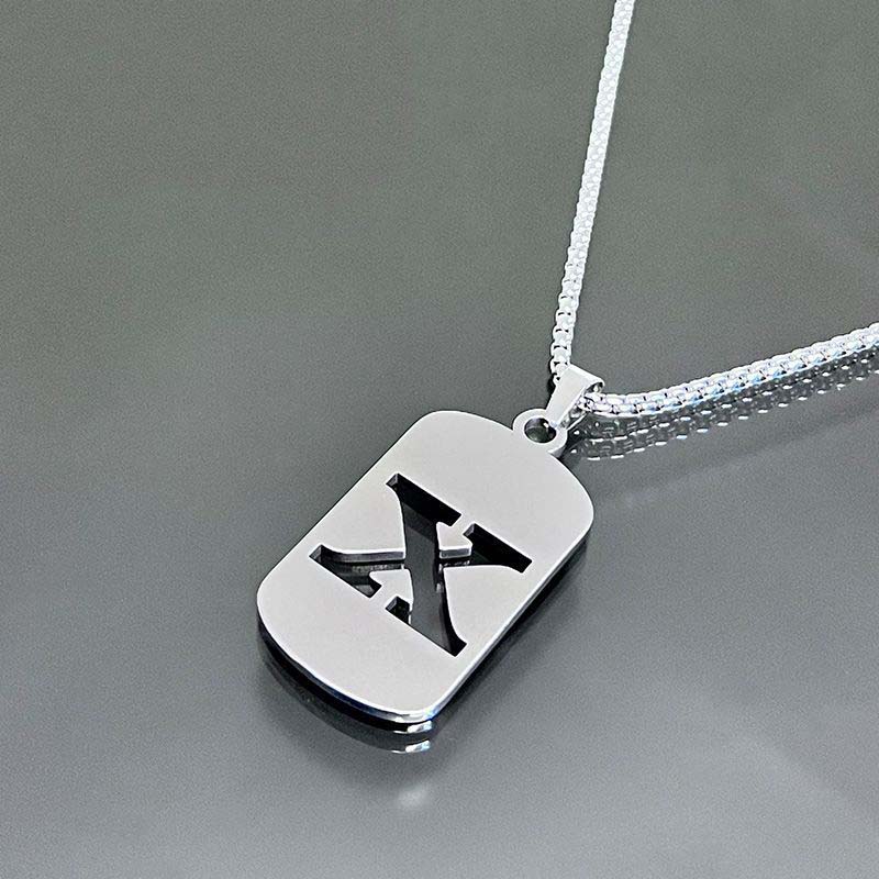 Hollow letter necklace