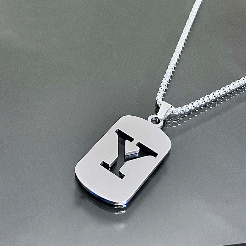 Hollow letter necklace