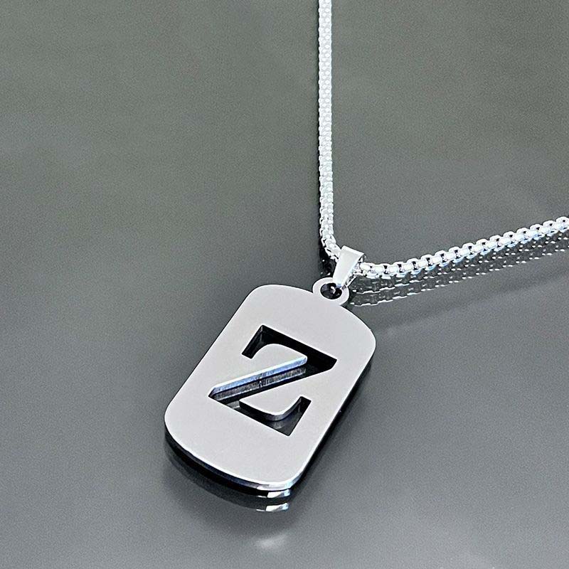 Hollow letter necklace