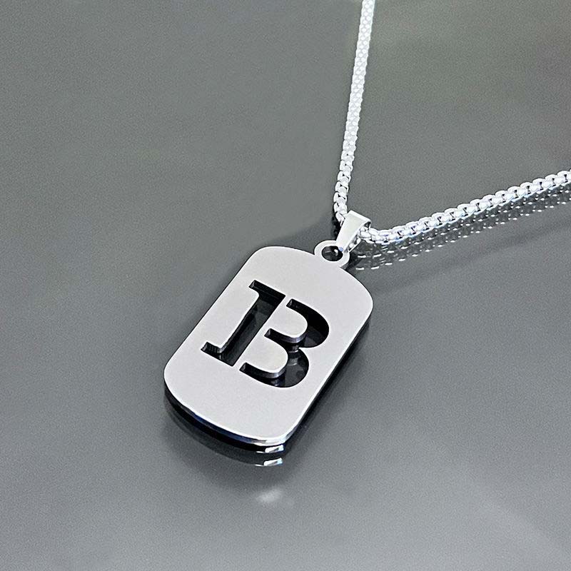 Hollow letter necklace