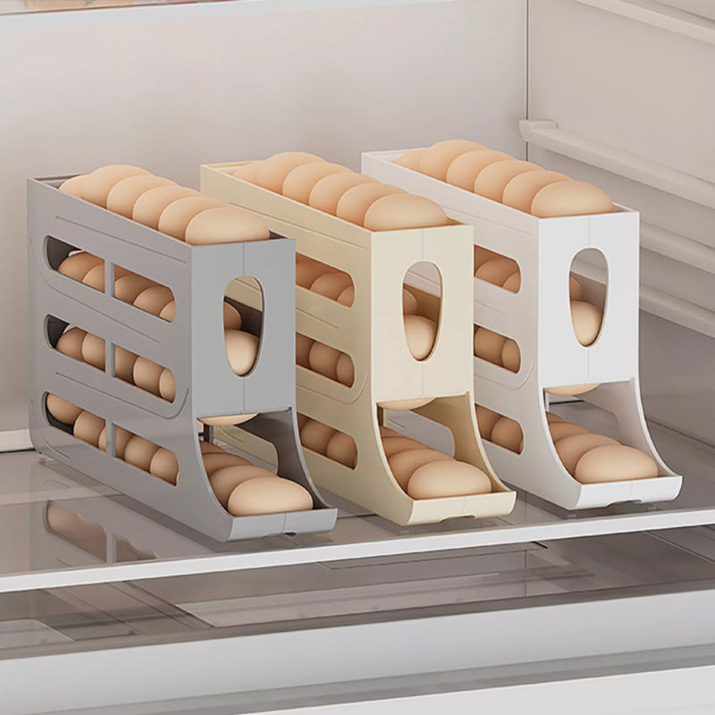 4-Tier Sliding Egg Storage Box