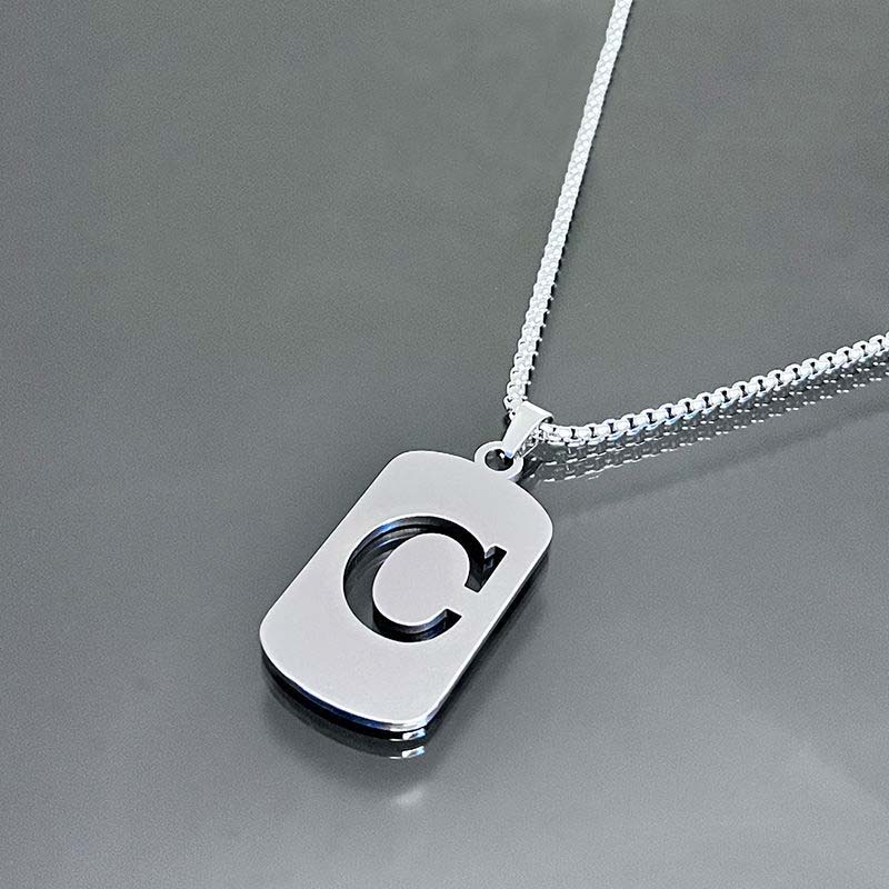 Hollow letter necklace