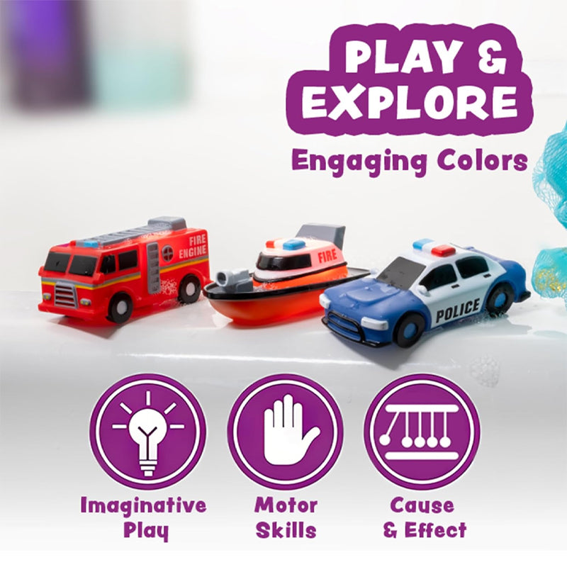 6 Pack Water Activated Flashing Colors Soft Squeezable Sensory Toys