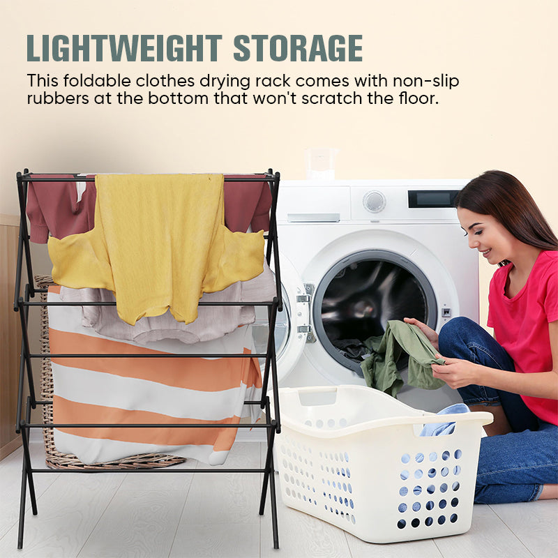 Expandable Collapsing Foldable Laundry Rack