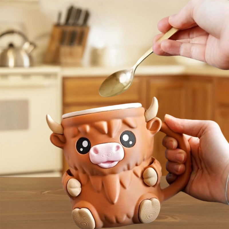 Highland Cow Ice Cream Pint Holder