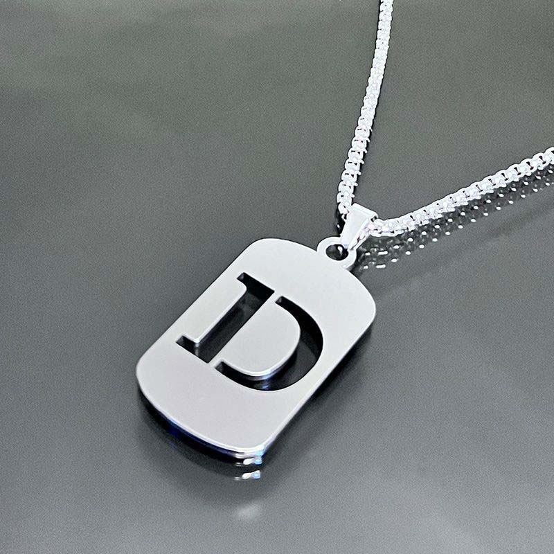 Hollow letter necklace