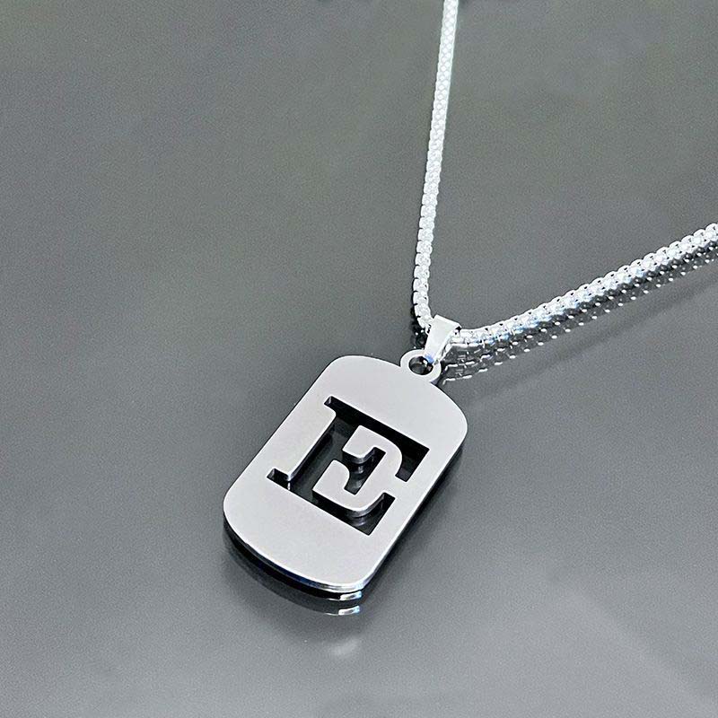 Hollow letter necklace