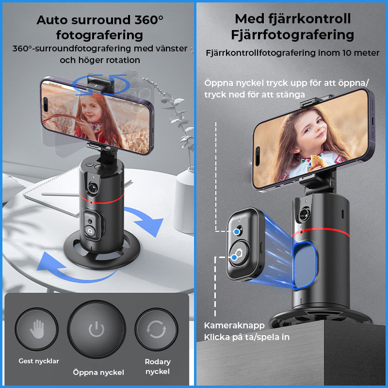 Automatisk ansiktsspårning Stativfjärrkontroll