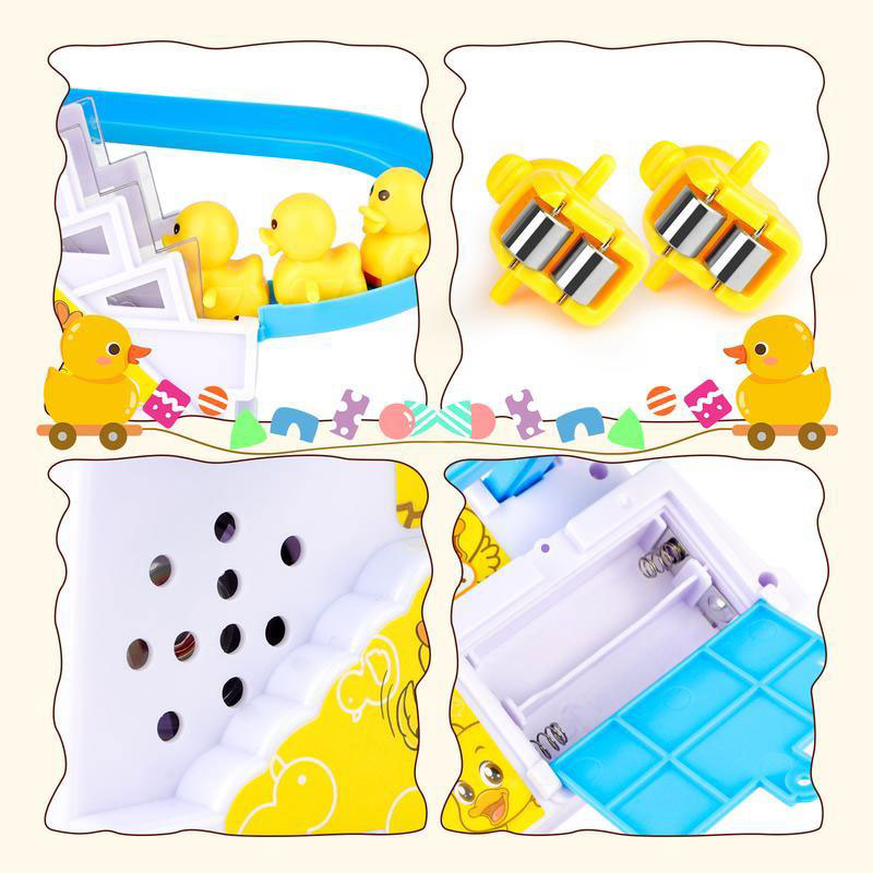 Electric Duck Climbing Race Track Toy – LED Lights & Music Roller Coaster Playset
