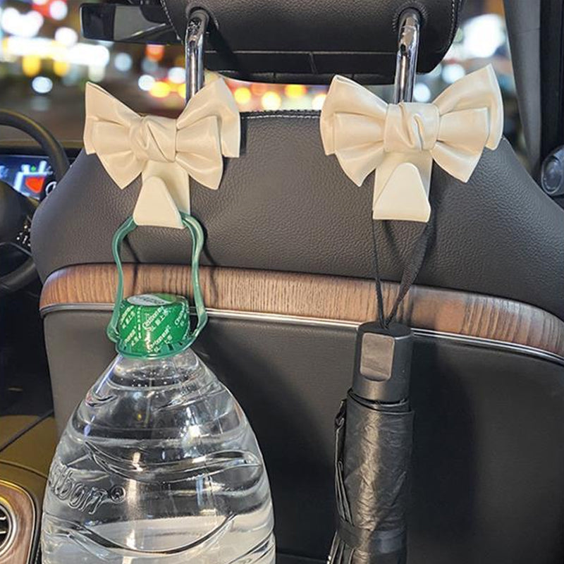 Bowknot Design Car Seat Back Hooks