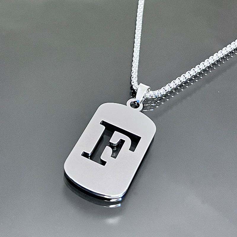Hollow letter necklace