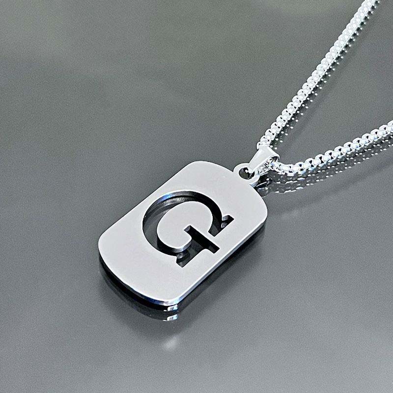 Hollow letter necklace