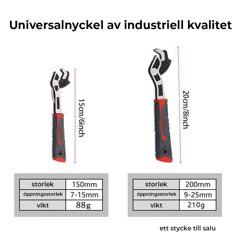 Multifunktionell självlåsande justerbar skiftnyckel