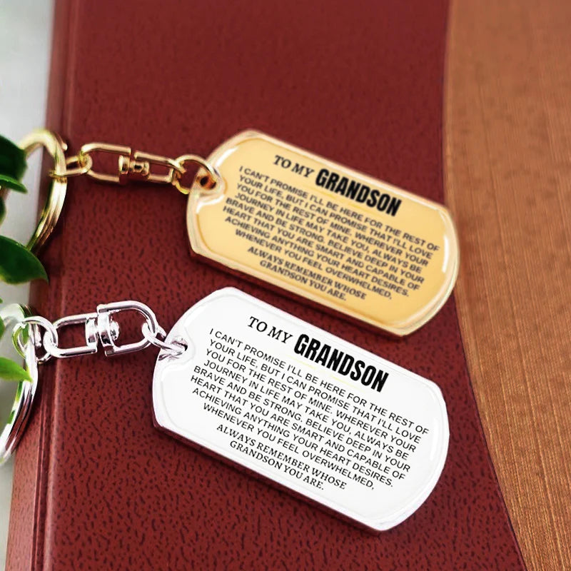 Perfect Christmas Gift to Grandson-Personalized Keychain