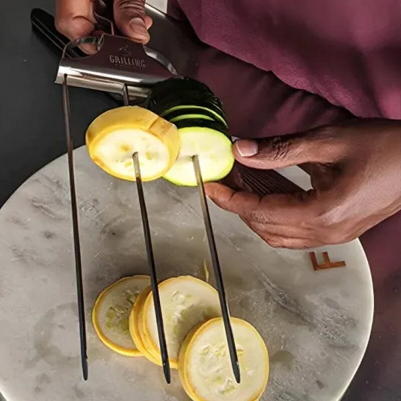 Rostfria 3-vägs grillspett