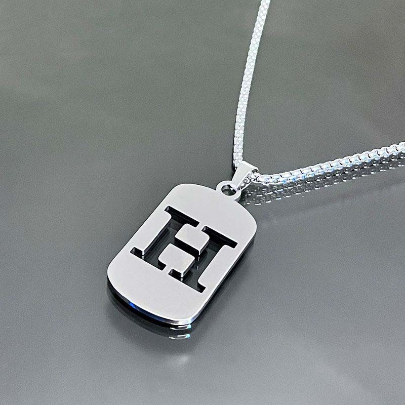 Hollow letter necklace
