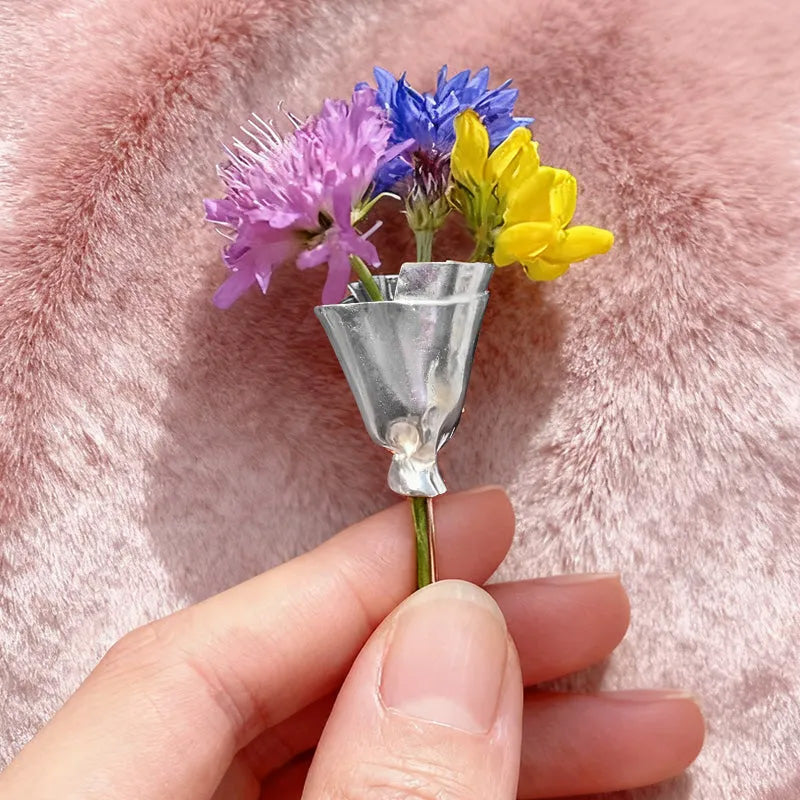Wearable Flower Bouquet Clip Brooch