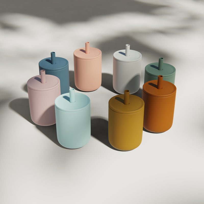 Silicone Baby Cups With Straws and Lids