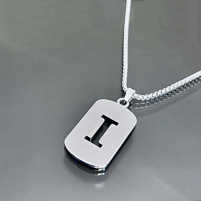 Hollow letter necklace