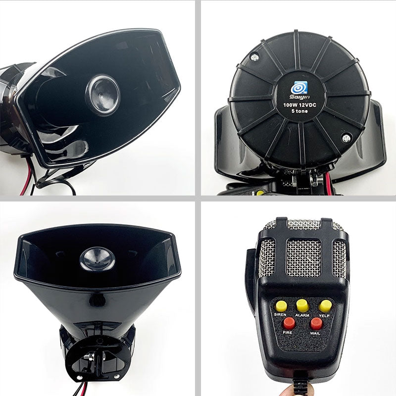 7 Tone Sound Mic PA Speaker Car Horn