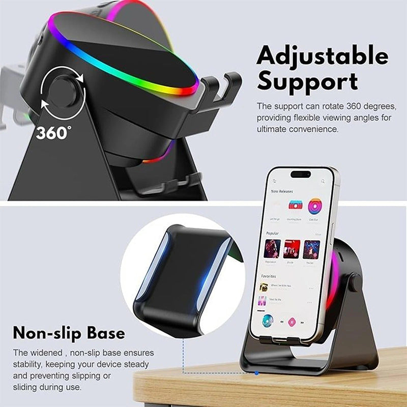 4-In-1 360° Rotating Bluetooth Speaker Stand